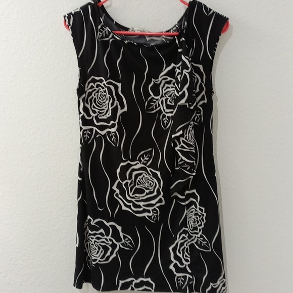 On Carnaby Black White Top Blouse Size L - Picture 3 of 7